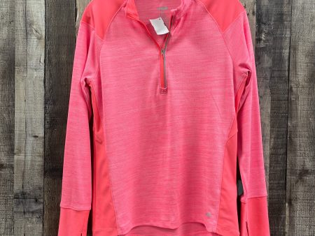 Athletic Top Long Sleeve Collar By Avia In Coral, Size: L For Sale