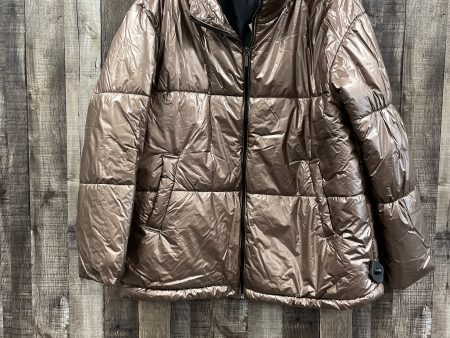 Jacket Puffer & Quilted By A New Day In Bronze, Size: L Hot on Sale