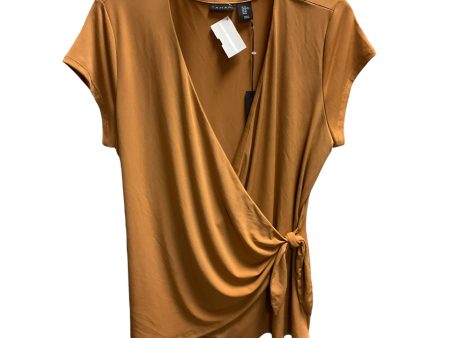 Top Short Sleeve By Tahari By Arthur Levine In Tan, Size: Xl For Discount