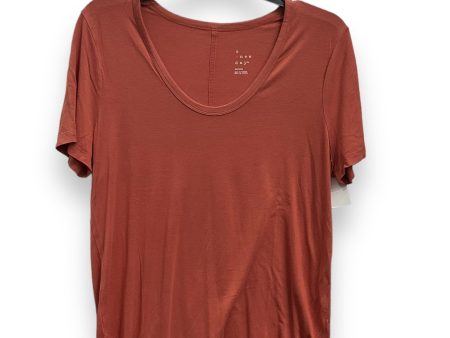 Top Short Sleeve Basic By A New Day In Orange, Size: M For Cheap