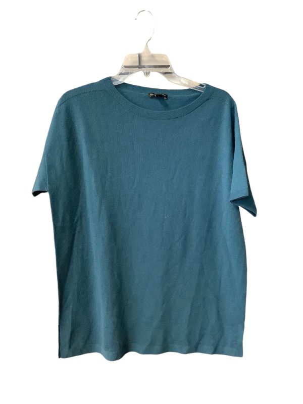 Sweater Short Sleeve By Eileen Fisher In Blue, Size: S For Discount