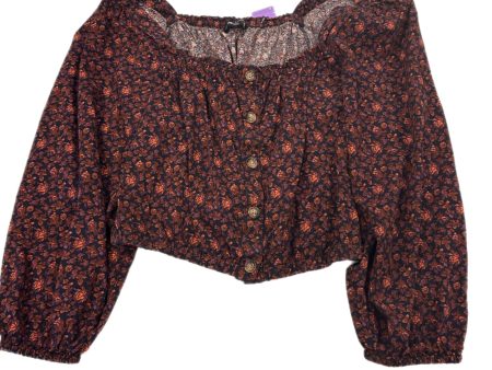 Top Long Sleeve By Madewell In Floral Print, Size: M For Sale