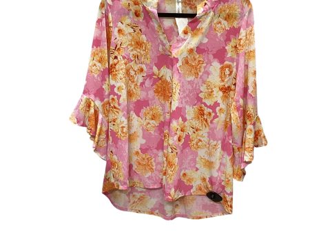 Top Long Sleeve By Clothes Mentor In Pink, Size: L Hot on Sale