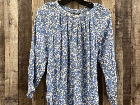 Top Long Sleeve By Chaps In Blue, Size: S For Discount