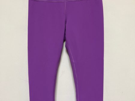 Athletic Capris By Lululemon In Purple Discount