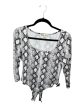 Bodysuit By Clothes Mentor In Snakeskin Print, Size: Xl For Sale