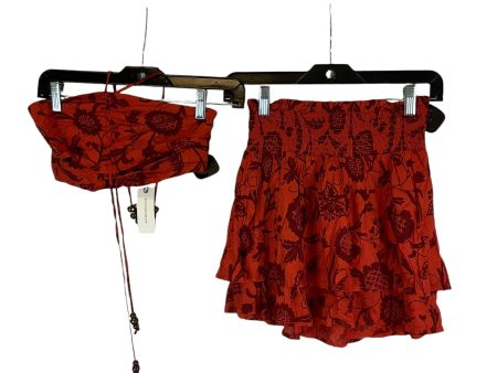 Skirt Set 2pc By Anthropologie In Orange, Size: Xxs Discount