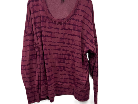 Athletic Top Long Sleeve Crewneck By Athleta In Purple, Size: 2x Online Hot Sale