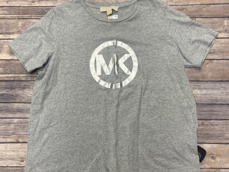 Top Short Sleeve Designer By Michael Kors In Grey, Size: Petite L Hot on Sale