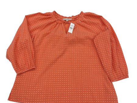 ORANGE TOP SS by LOFT Size:L Hot on Sale