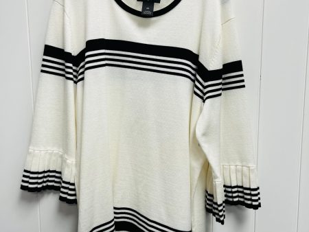 Sweater By Investments In Black & White, Size: 2x Online now