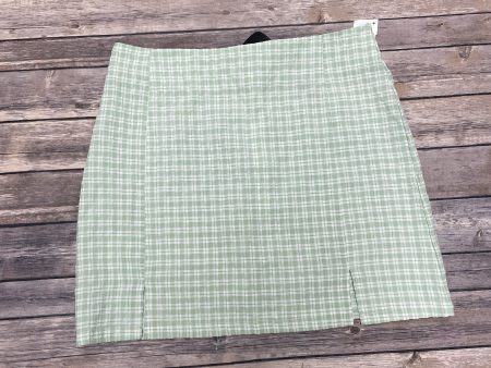 Skirt Mini & Short By Shein In Green & White, Size: L For Sale