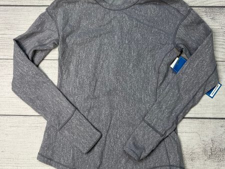 Athletic Top Long Sleeve Collar By Lululemon In Grey, Size: S Online Sale