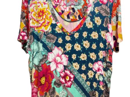 Top Short Sleeve Designer By Johnny Was In Floral Print, Size: Xl Cheap