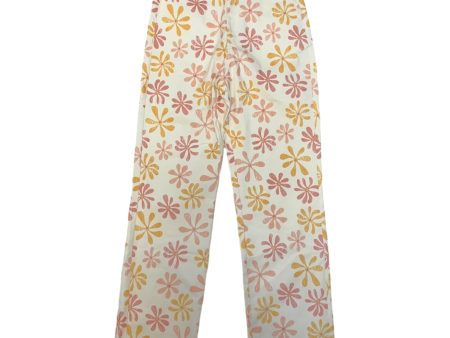 Floral Denim Stretch Pants By Polagram In Floral Print, Size: S Supply