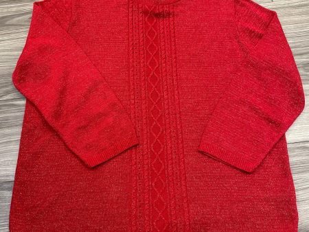 Sweater By Alfred Dunner In Red, Size: L For Discount