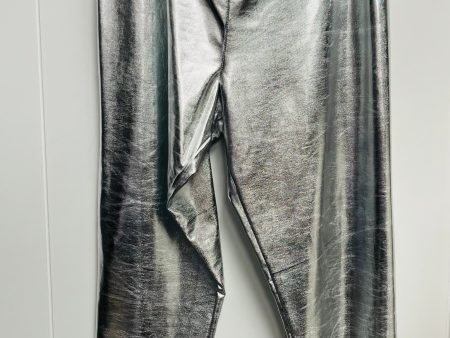 Pants Leggings By Clothes Mentor In Silver, Size: 1x Fashion