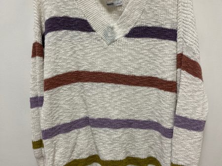 Sweater By Sonoma In Cream & Purple, Size: 1x For Cheap